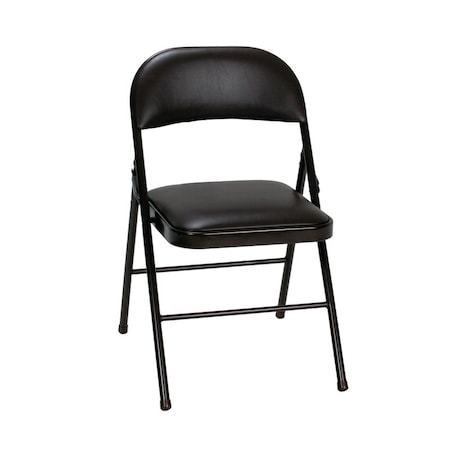 Cosco Cosco Black Vinyl Folding Chair 1 pk 14-993-BLK4